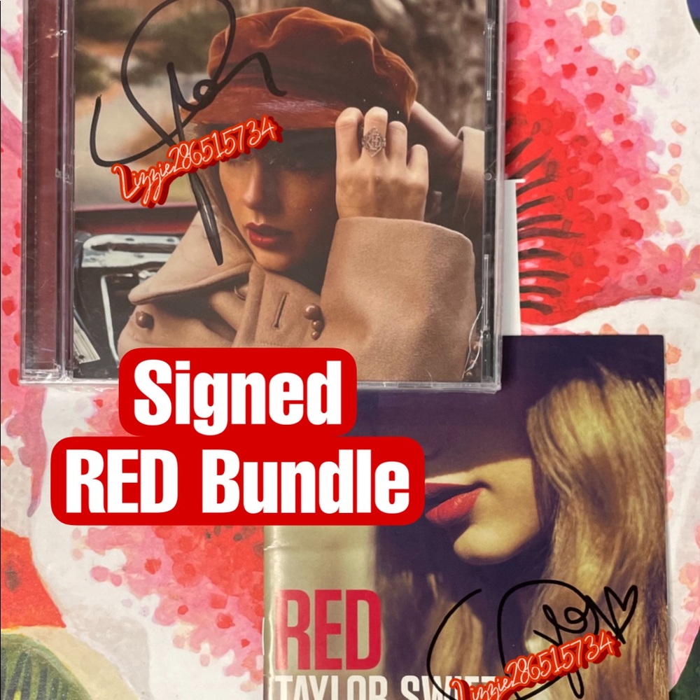 Rare Taylor Swift Mint Signed Red CDs 2012 and Taylor’s Version